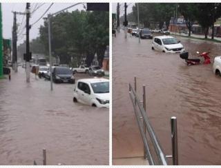 Chuva em Porto Velho alaga 17 pontos e causa prejuízos a moradores nesta quinta-feira, 9 de janeiro