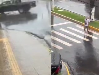 VÍDEO: homem em surto psicótico bate carro contra loja e ameaça policiais com faca em Vilhena, RO