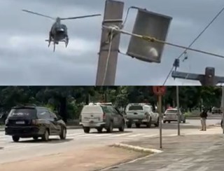 Viaturas e helicóptero acompanham cortejo em homenagem ao PM morto a tiros em Porto Velho