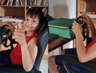 Rondoniense de 12 anos constrói controle de videogame com papelão e cabo de vassoura e viraliza na internet