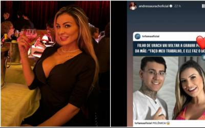 Andressa Urach e filho Arthur retomarão gravações de conteúdos adultos