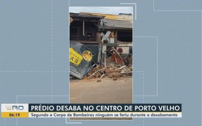 Laudo aponta que a falta de manutenção causou o desabamento da estrutura de prédio em Porto Velho