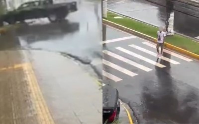 VÍDEO: homem em surto psicótico bate carro contra loja e ameaça policiais com faca em Vilhena, RO