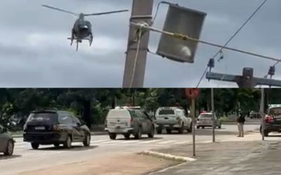 Viaturas e helicóptero acompanham cortejo em homenagem ao PM morto a tiros em Porto Velho