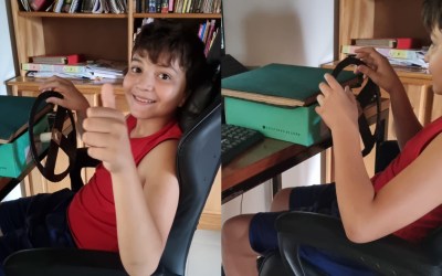 Rondoniense de 12 anos constrói controle de videogame com papelão e cabo de vassoura e viraliza na internet