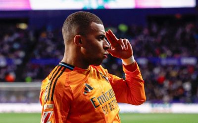 Com três de Mbappé, Real Madrid vence o Valladolid e mantém liderança de LaLiga